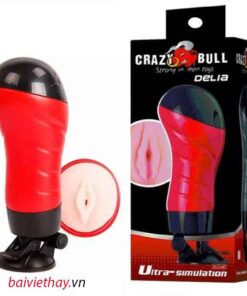 Âm đạo giả gắn tường rung rên Crazy bull Delia